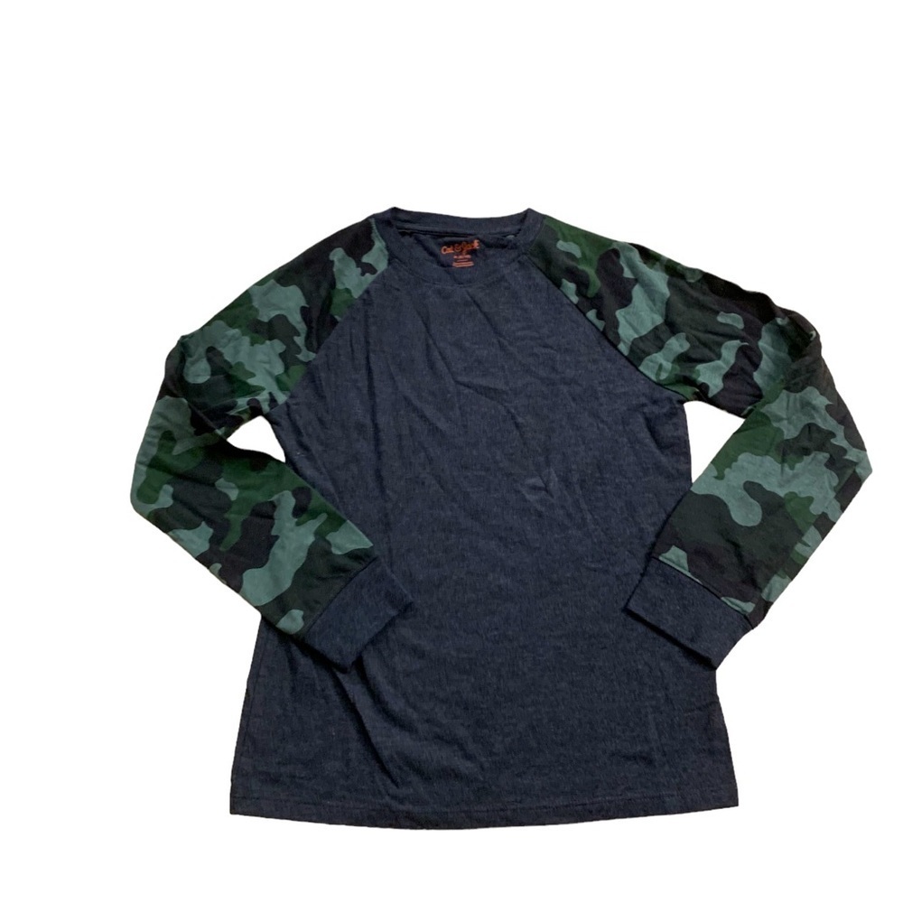 Cat & Jack | Long Sleeve Top Boys Camouflage & Gray Medium 8/10